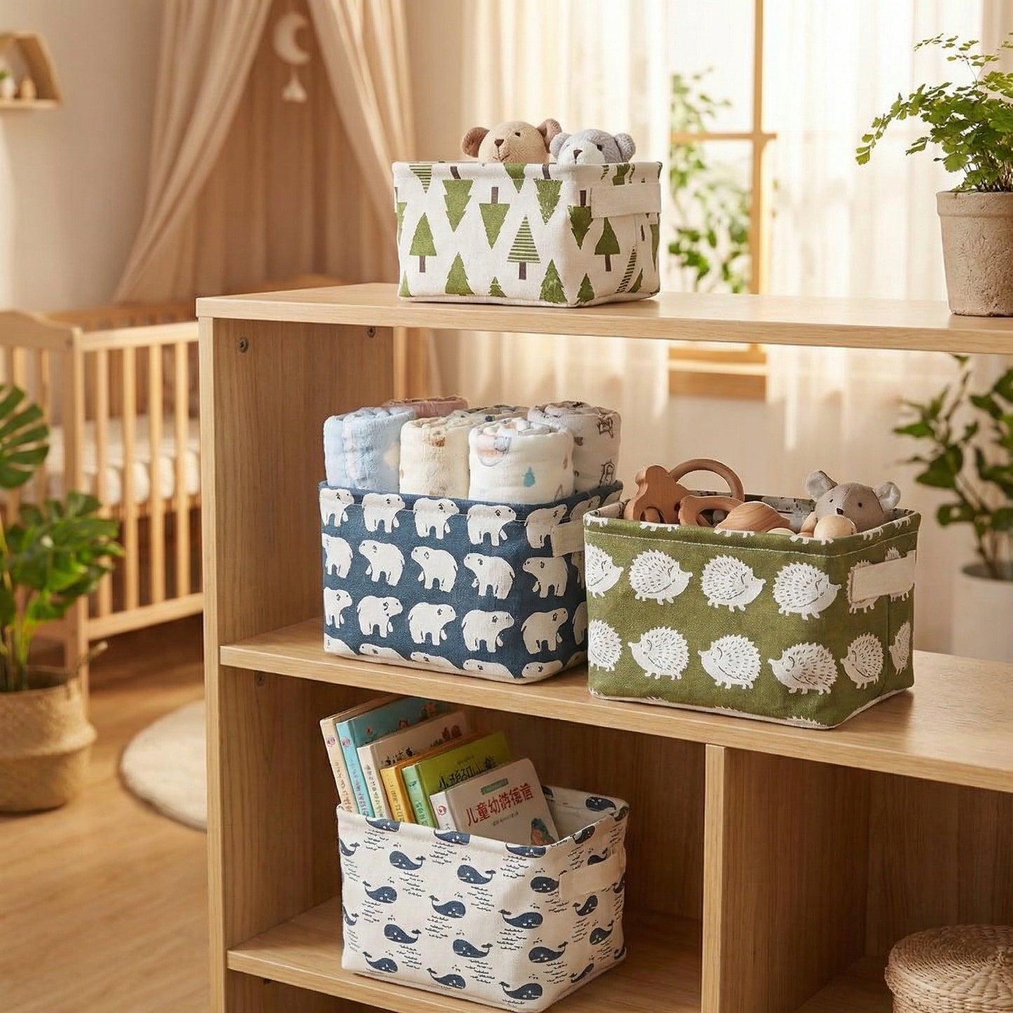 Fabric Desktop Storage Basket – Pack of 1