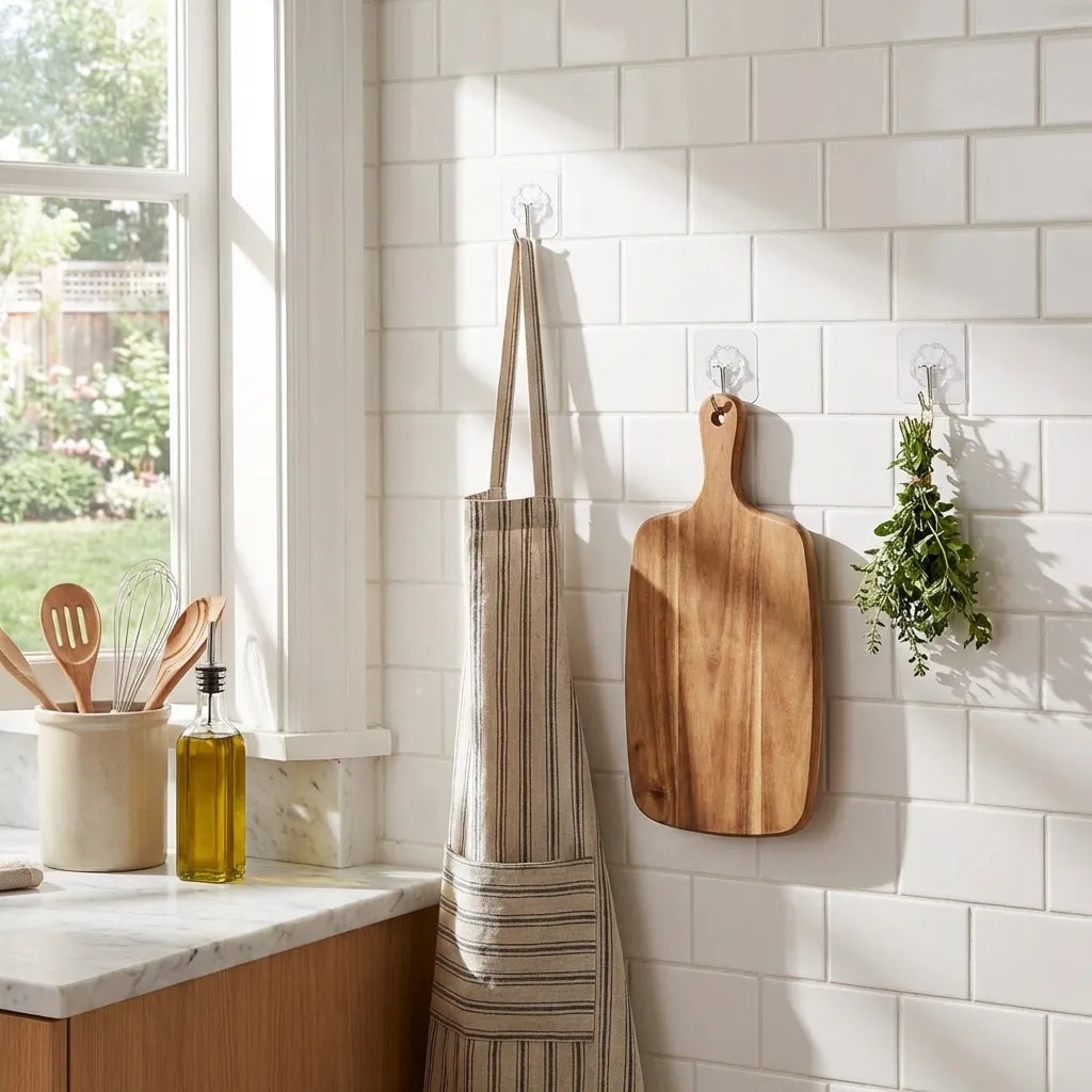 Transparent Adhesive Hooks – Pack of 12