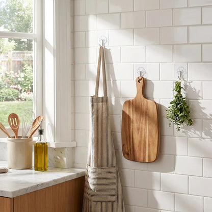 Transparent Adhesive Hooks – Pack of 12