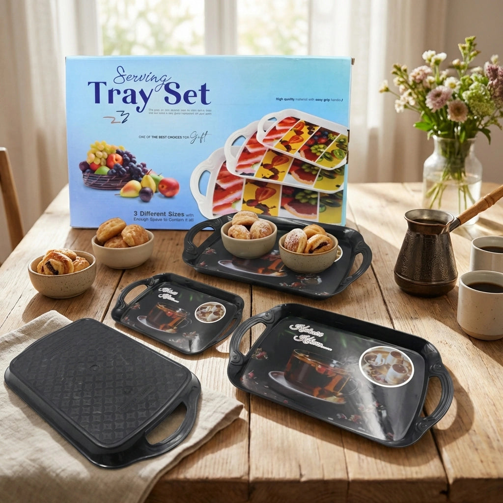Elegant Melamine Serving Trays