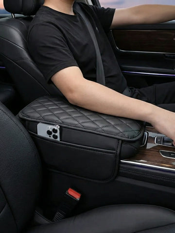 Leather Waterproof Armrest Seat Box Cover Pad Protector