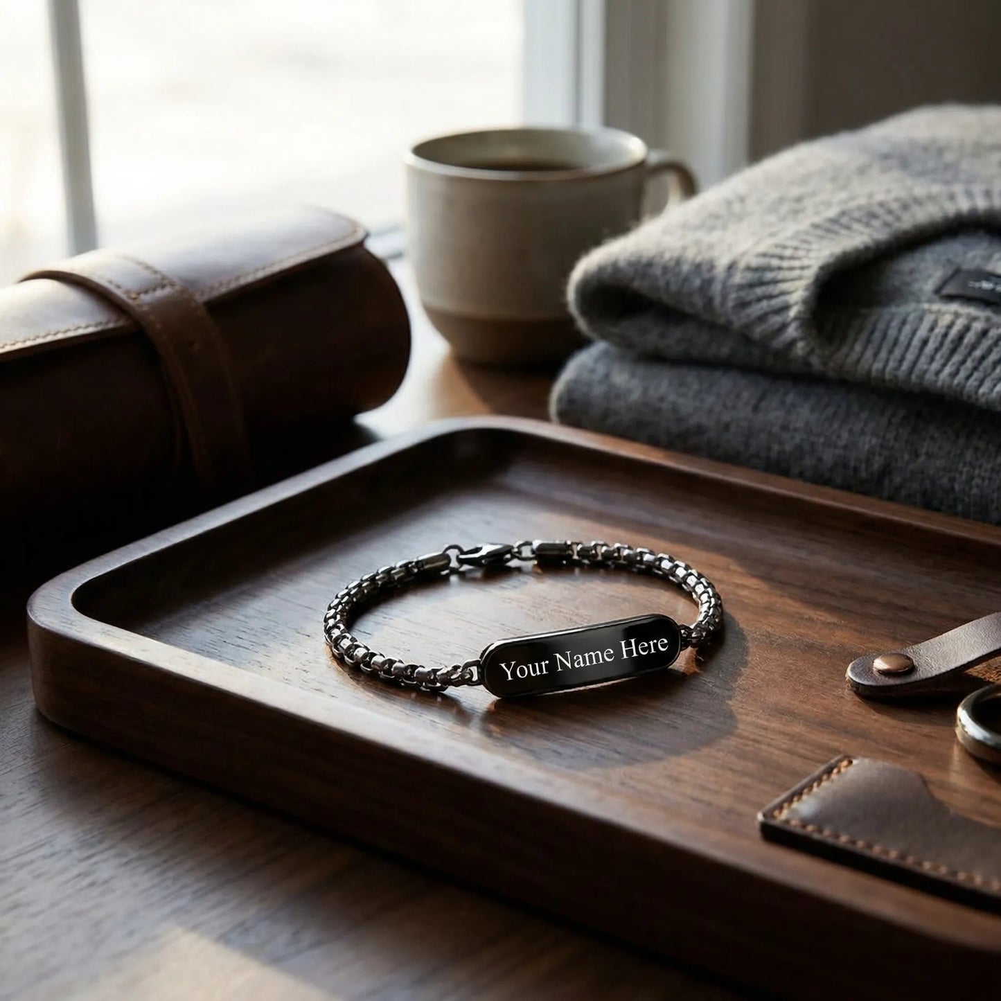 Elegant Silver Rakhi Bracelet