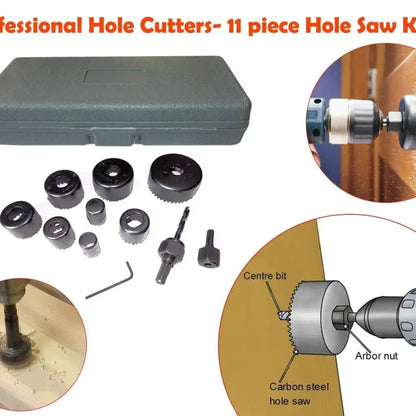 11-piece hole saw kit - hardware