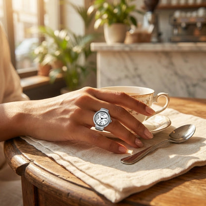 Women's Men's Ring Watch Analogue Quartz on Finger Watch Ring