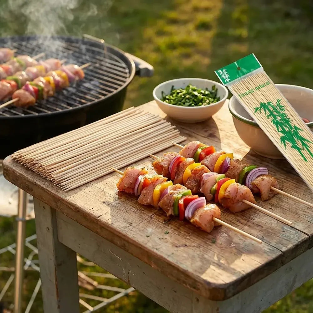 1116 natural bamboo wooden skewersbbq sticks for barbeque and grilling - home & kitchen
