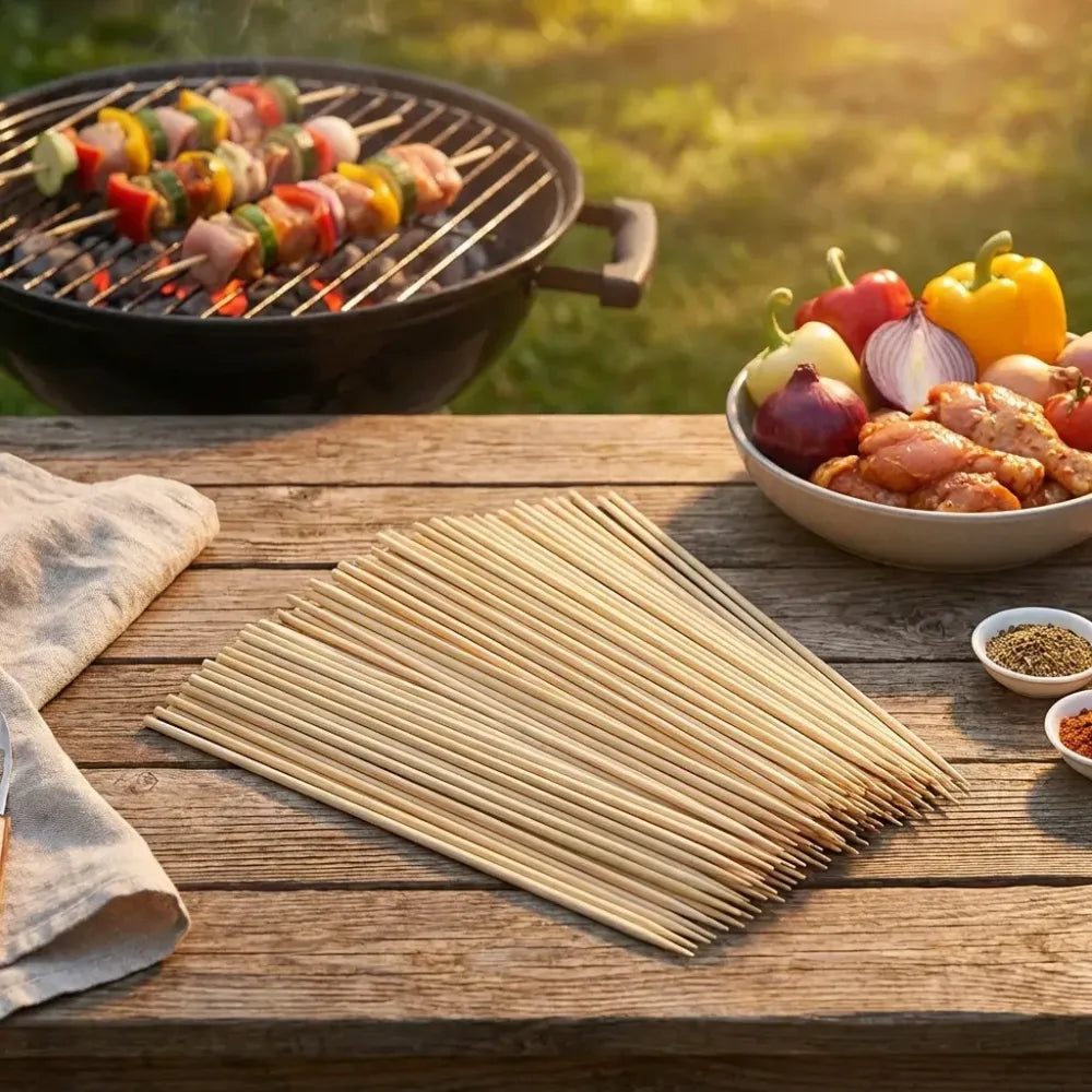 1116 natural bamboo wooden skewersbbq sticks for barbeque and grilling - home & kitchen