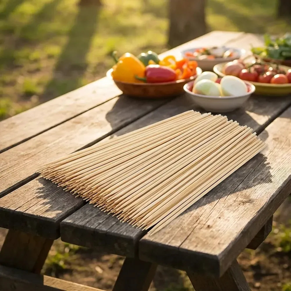 1116 natural bamboo wooden skewersbbq sticks for barbeque and grilling - home & kitchen