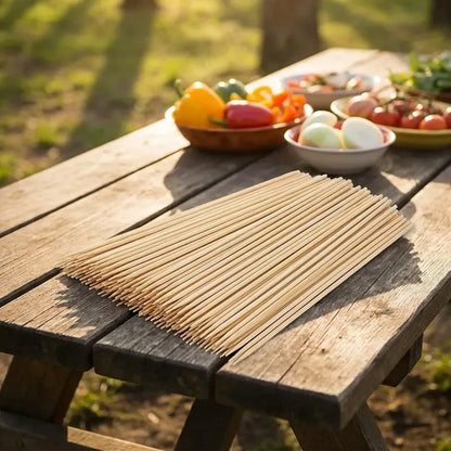 1116 natural bamboo wooden skewersbbq sticks for barbeque and grilling - home & kitchen