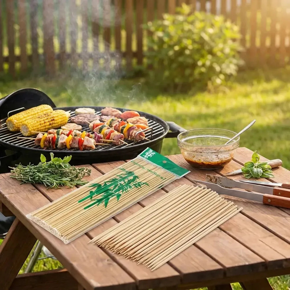 1116 natural bamboo wooden skewersbbq sticks for barbeque and grilling - home & kitchen