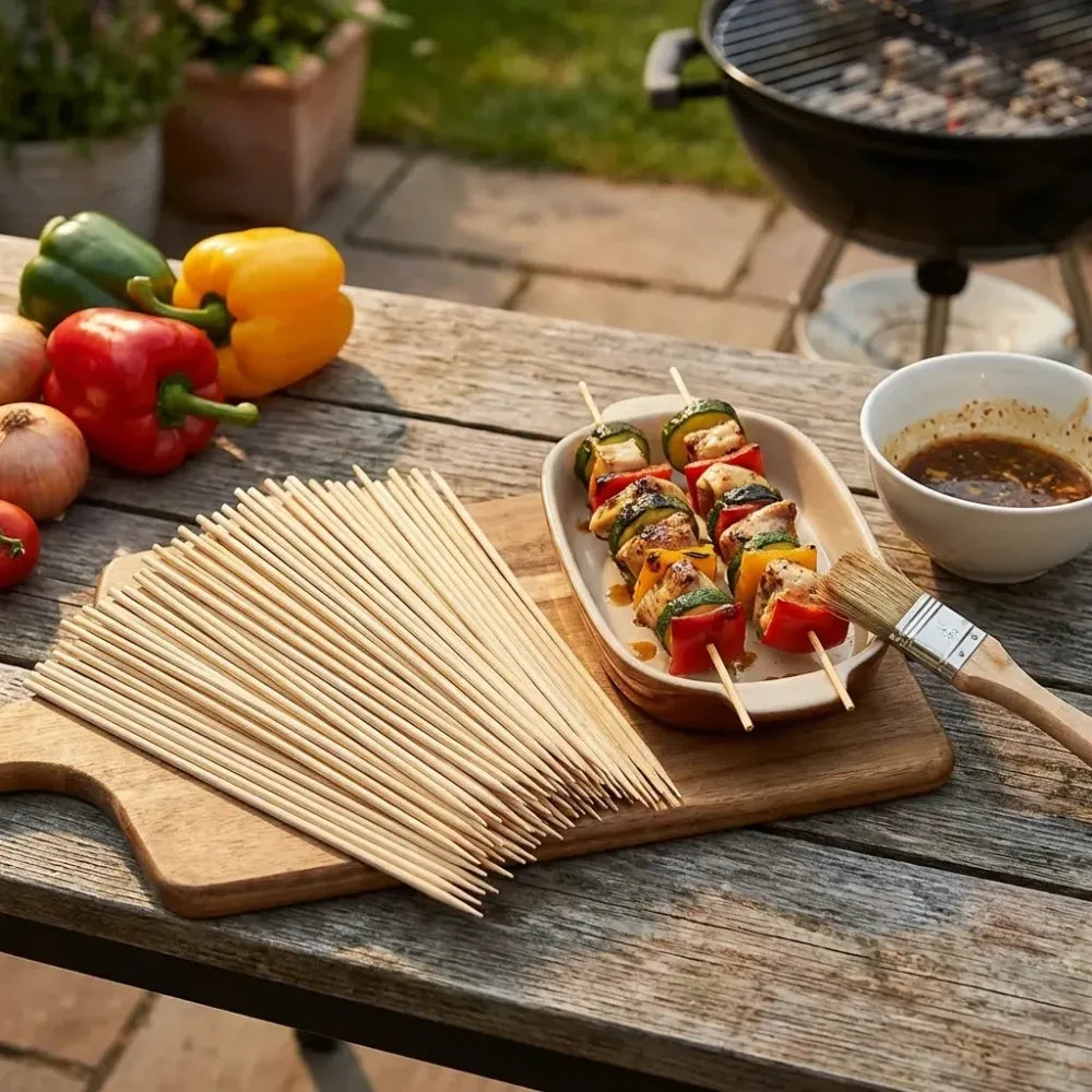 1116 natural bamboo wooden skewersbbq sticks for barbeque and grilling - home & kitchen