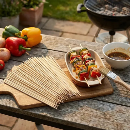 1116 natural bamboo wooden skewersbbq sticks for barbeque and grilling - home & kitchen