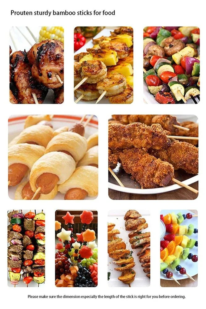 Natural bamboo bbq skewers