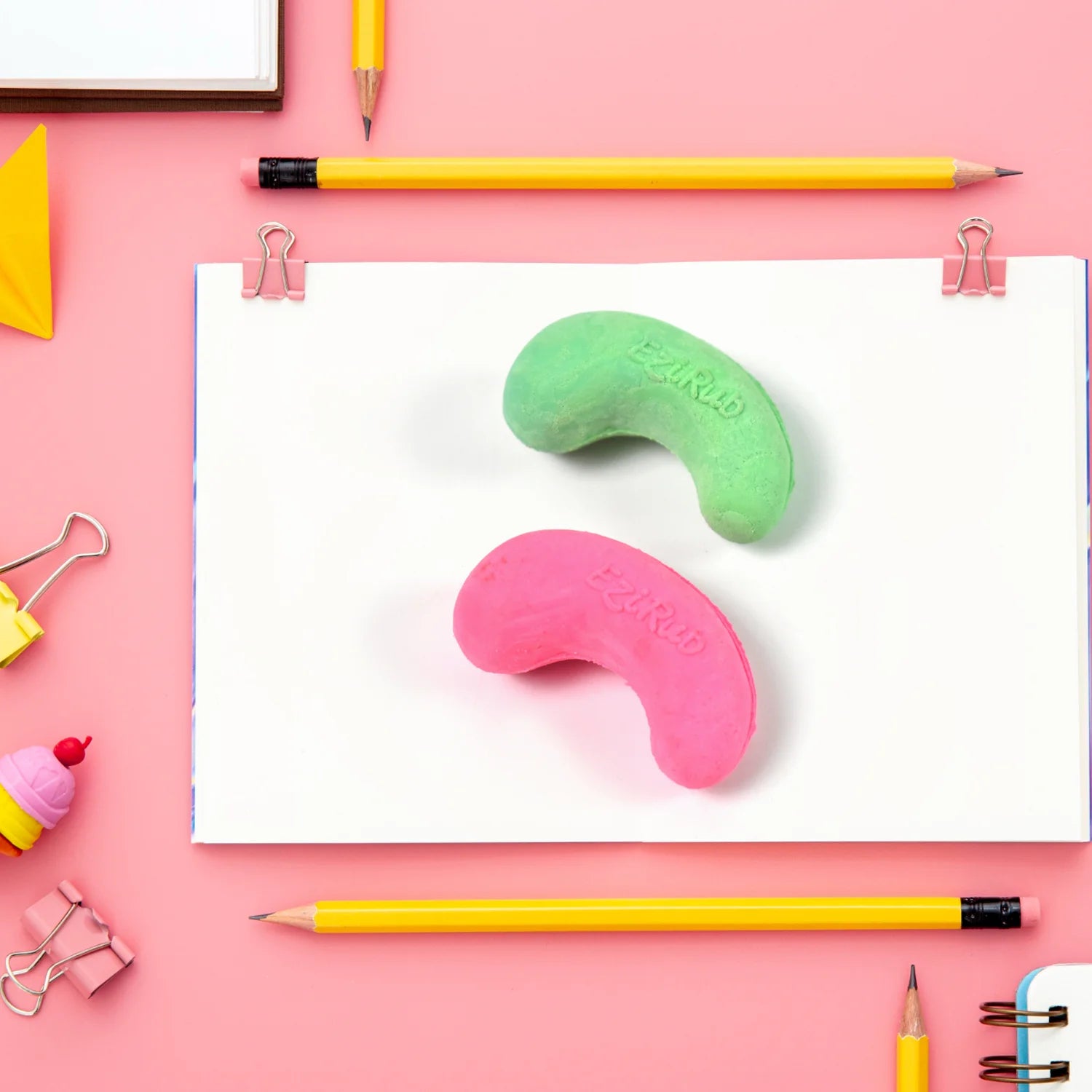 Fun cashew-shaped kids eraser
