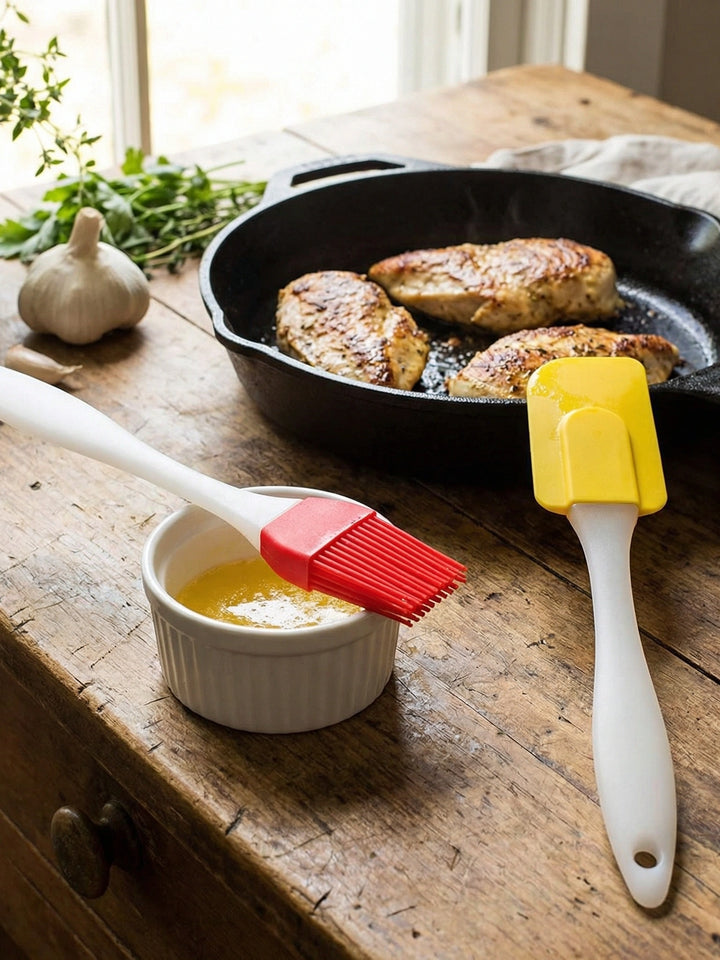 2170 Spatula And Pastry Brush For Cake Decoration