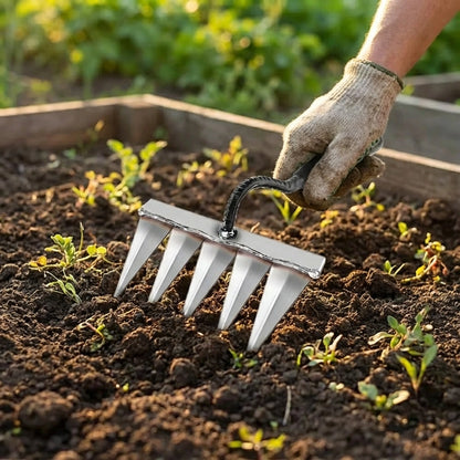 5 Teeth Steel Nail Rake