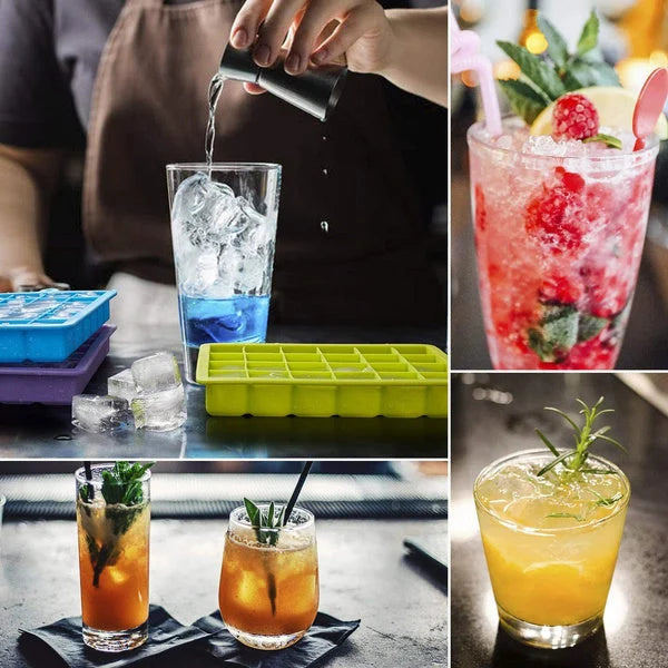 Silicone ice cube tray