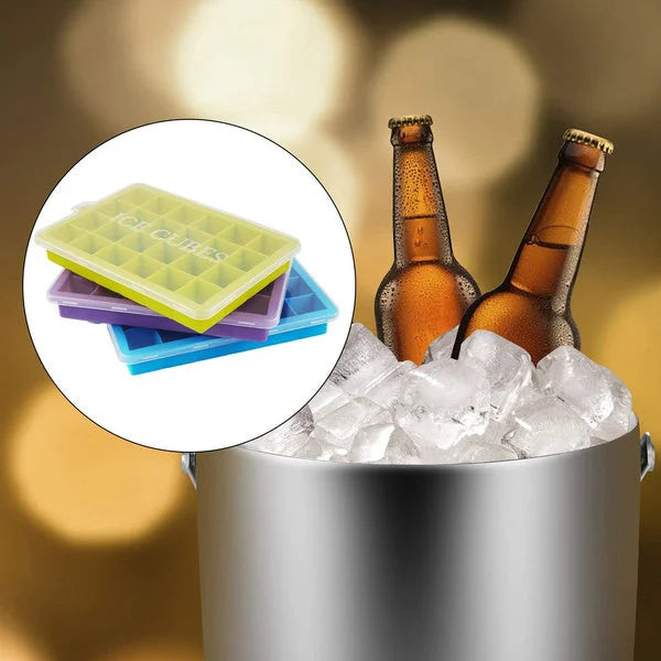 Silicone ice cube tray
