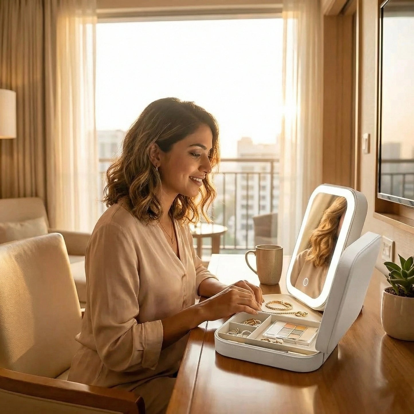 LED Mirror Jewelry Box