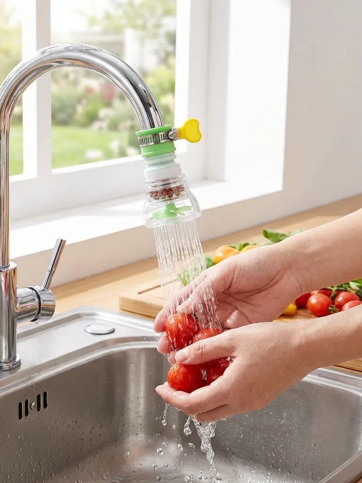 0208 360 Degree Water Saving Faucet Expandable Water Valve Splash Regulator