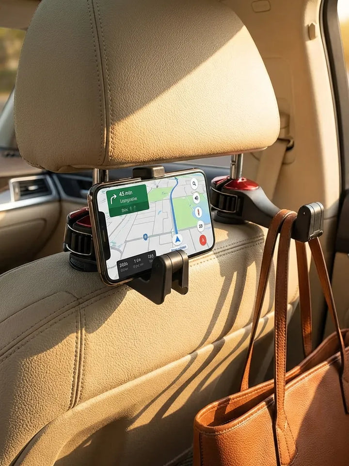 2-in-1 Car Seat Hook & Phone Holder (Pack of 2)