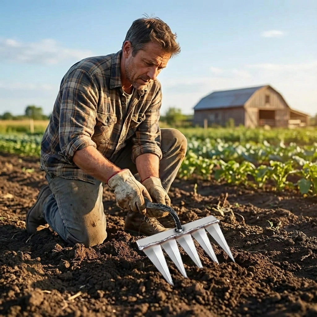 5 Teeth Steel Nail Rake