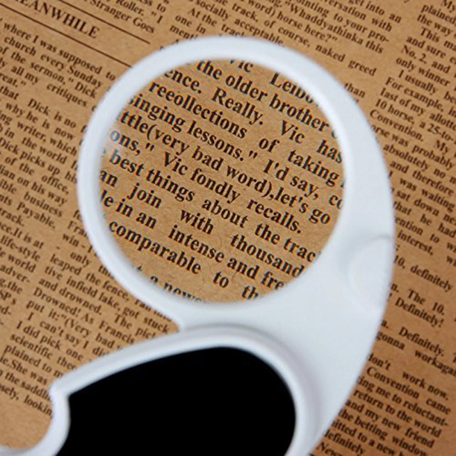 Bright led folding magnifier
