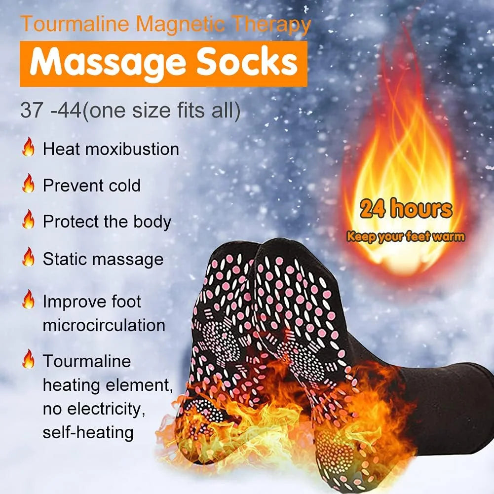 Self-heating winter socks