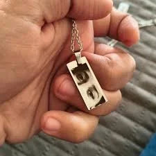 Custom engraved eye necklace