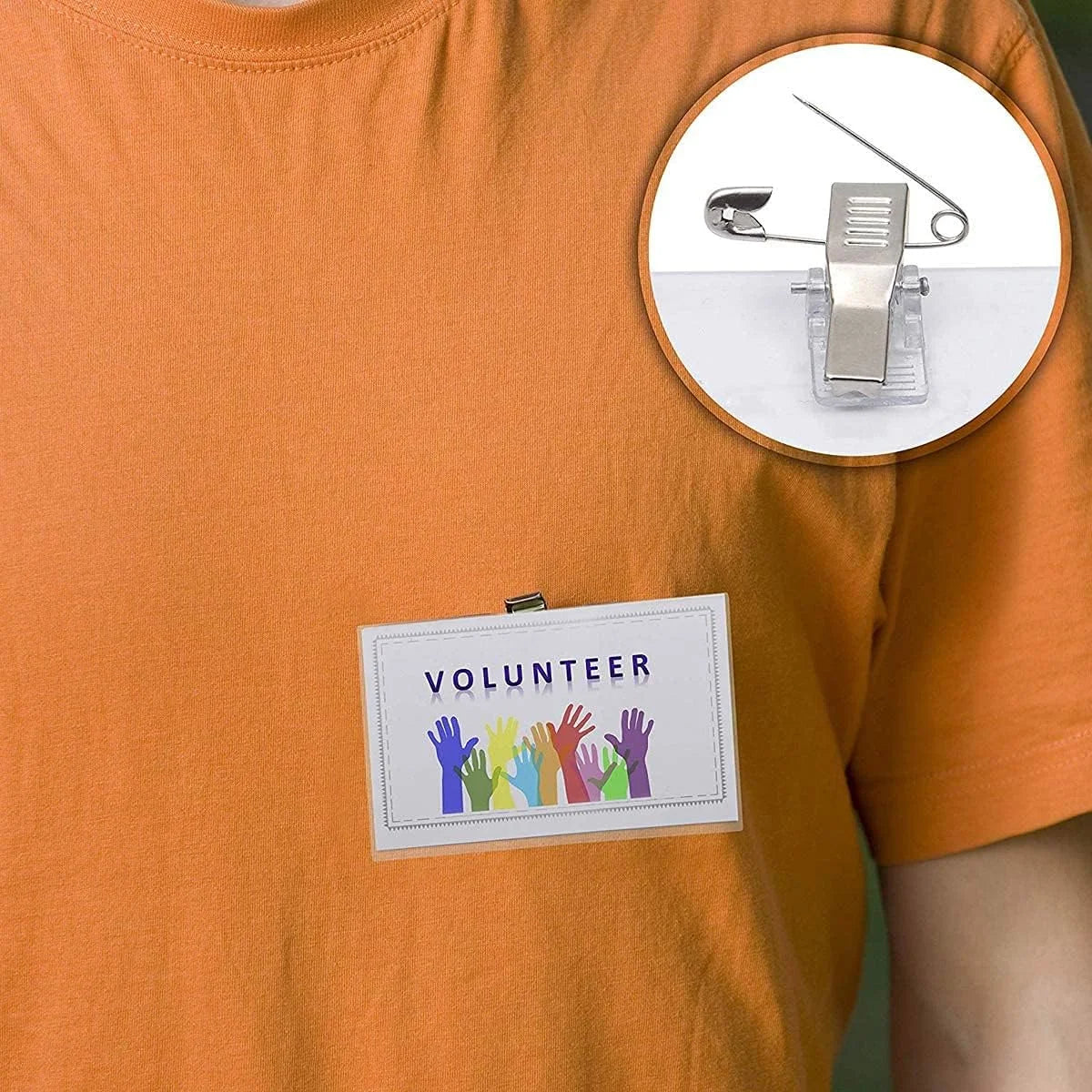 Plastic clip name badges
