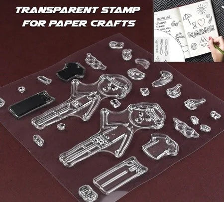 Reusable clear silicone stamps