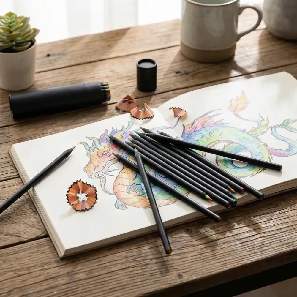 12 pieces rainbow pencils