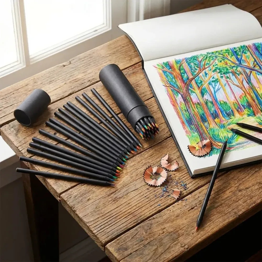12 pieces rainbow pencils