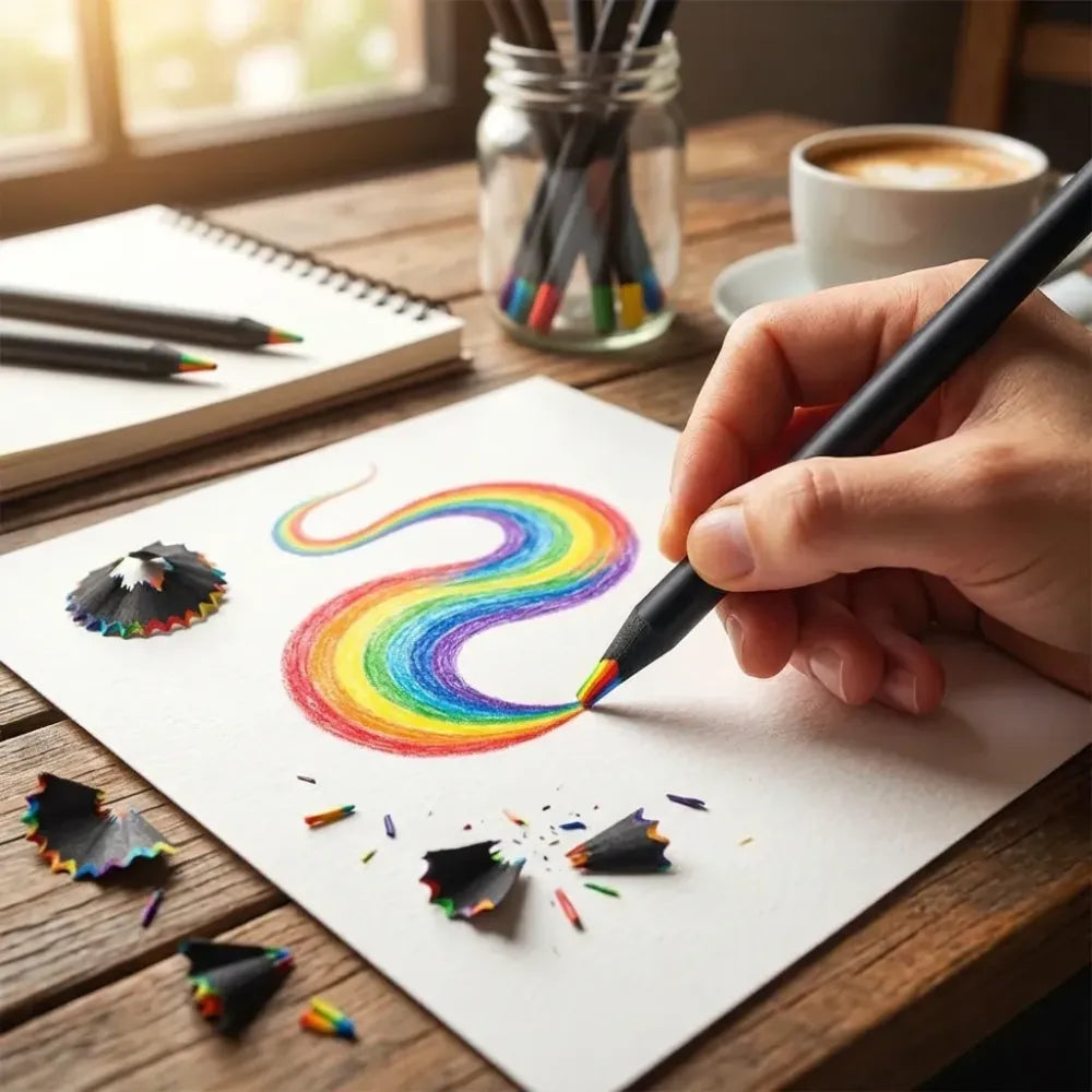 12 pieces rainbow pencils