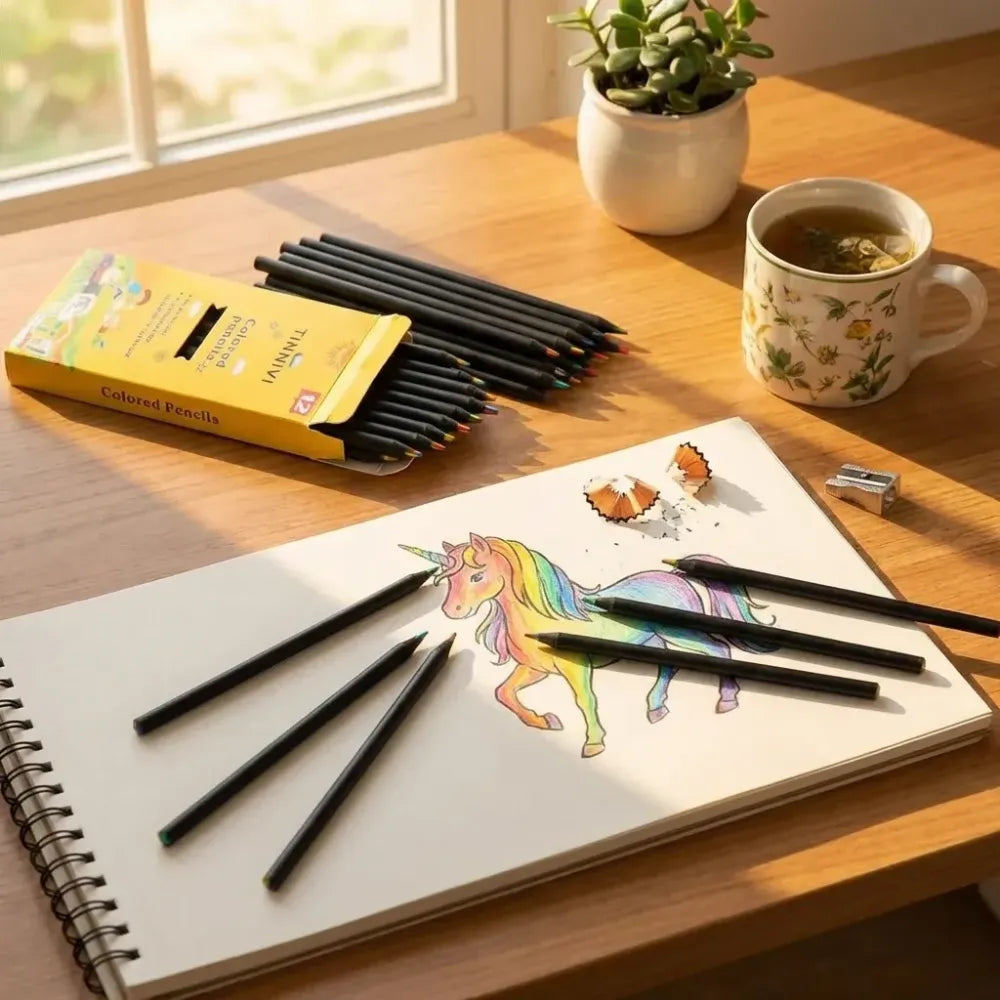 12 pieces rainbow pencils