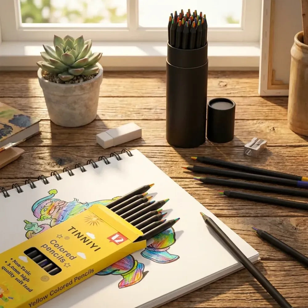12 pieces rainbow pencils