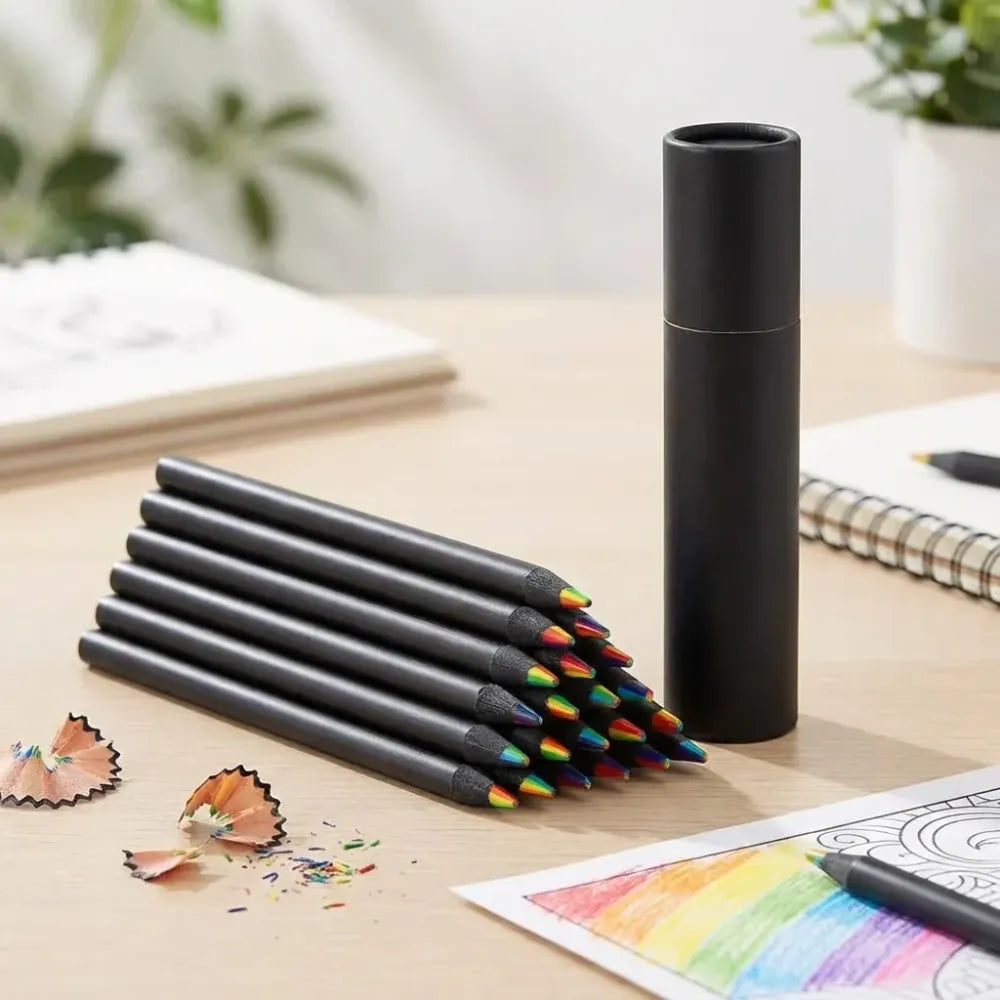12 pieces rainbow pencils
