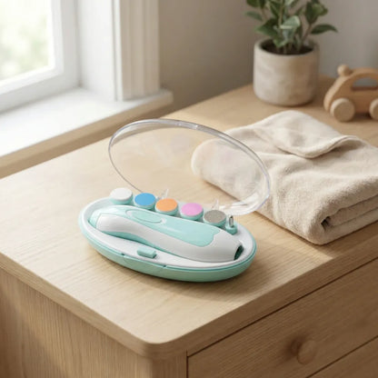 1223 electric baby nail trimmer with grinding heads for newborn infant and toddler - care