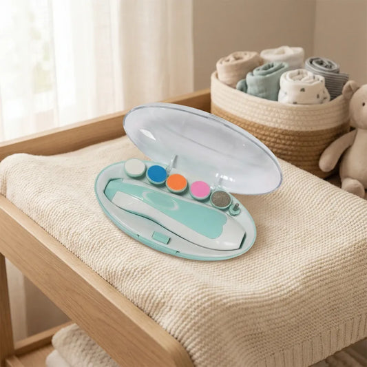 1223 electric baby nail trimmer with grinding heads for newborn infant and toddler - care