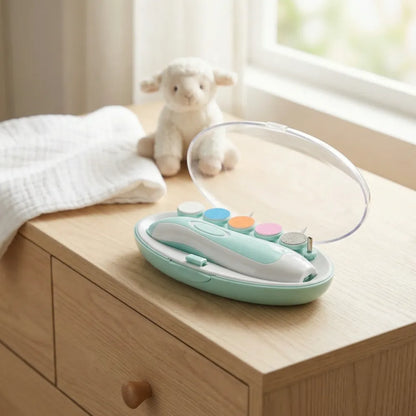 1223 electric baby nail trimmer with grinding heads for newborn infant and toddler - care