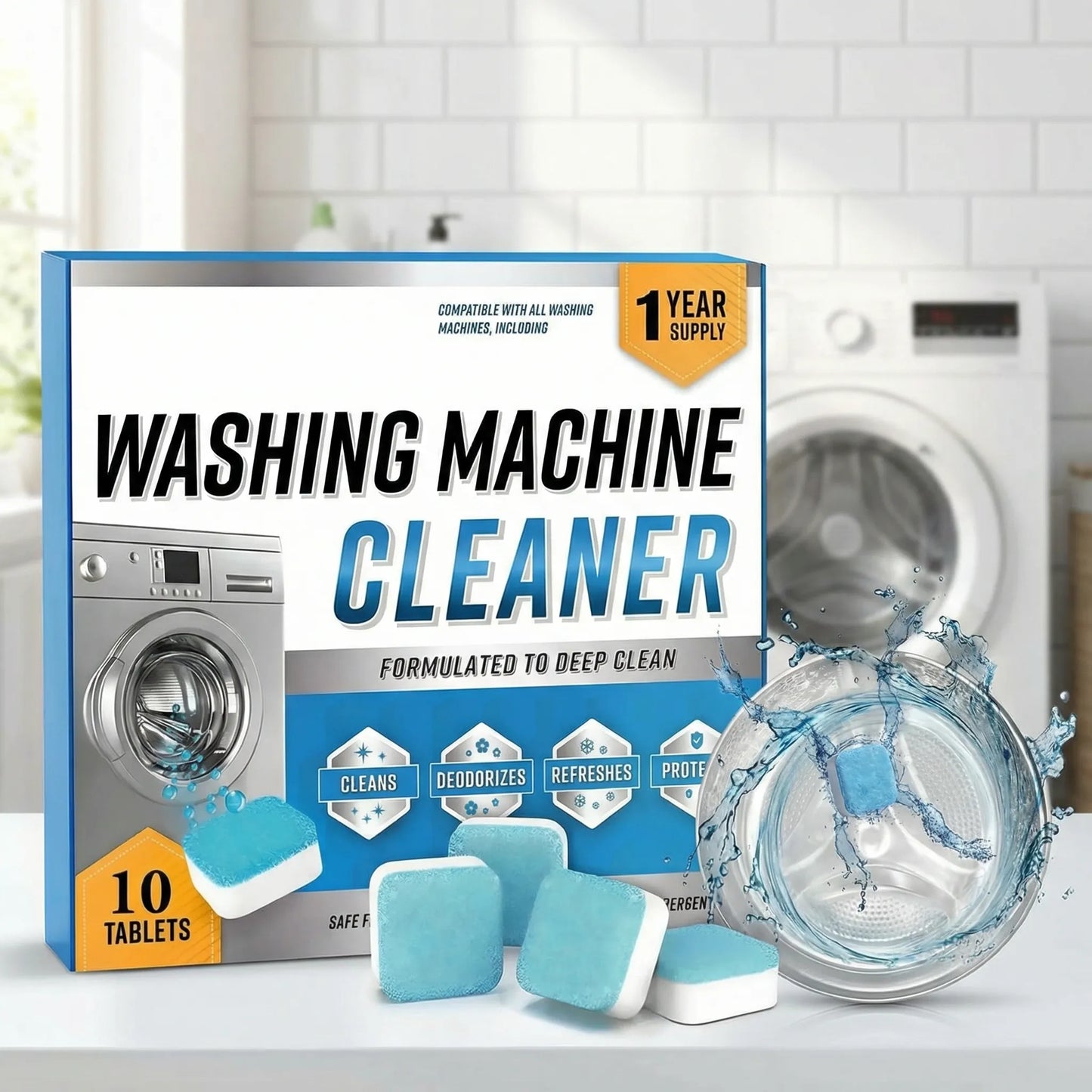 Washing Machine Deep Cleaning Tablets (Pack of 12)