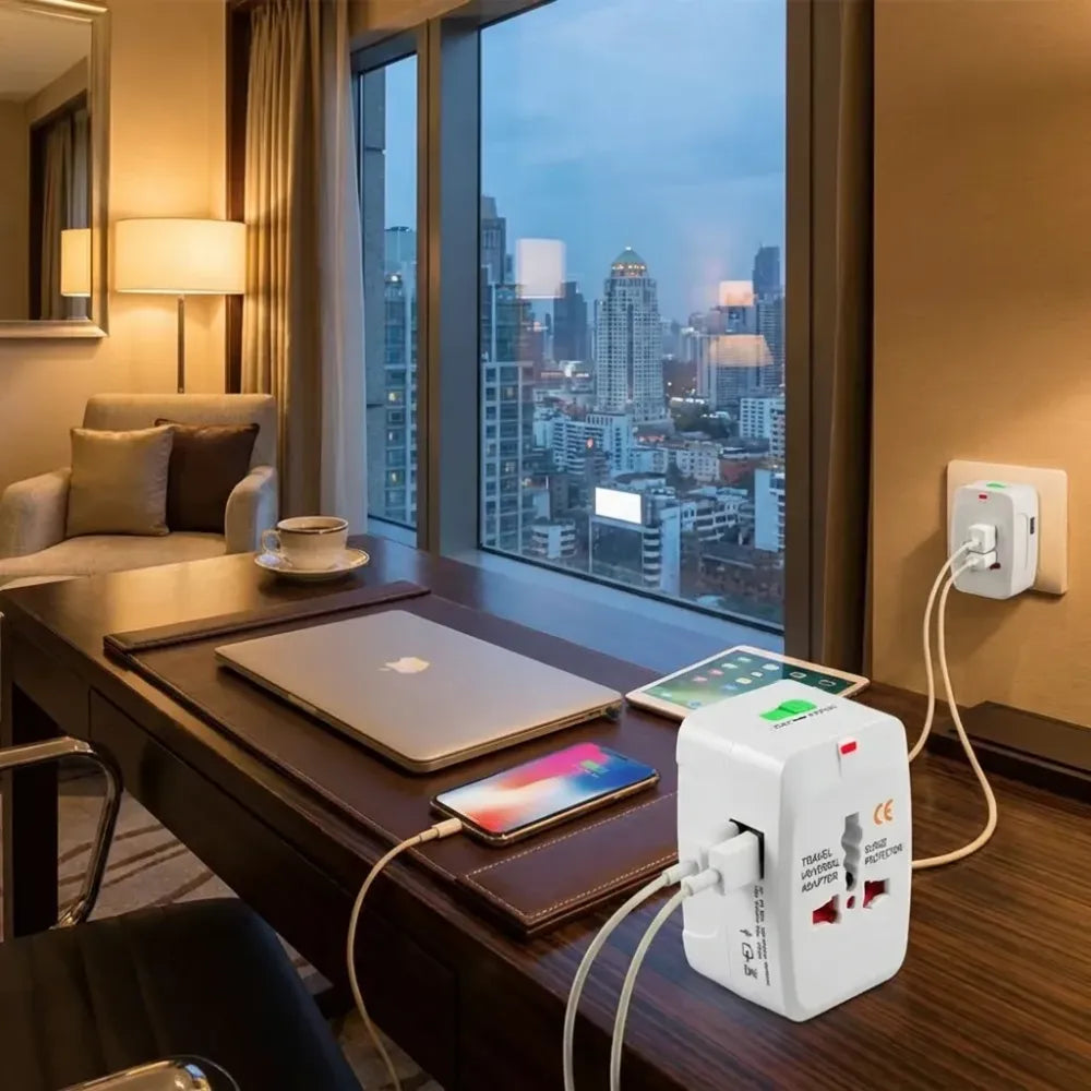 12671 all-in-one universal worldwide travelling ac adaptor plug (au uk us eu) international power charger electric usb