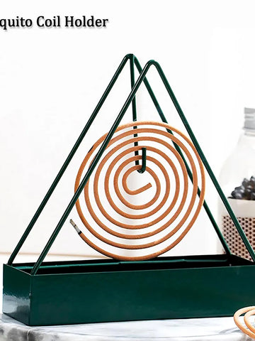 12880 Mosquito Coil Holder Frame Triangular Shape Iron Mosquito Incense Holder Mosquito Repellent Incense Holder Hanging Mosquito Repellent Outdoor Stylish Mosquito Repellent Incense Holder