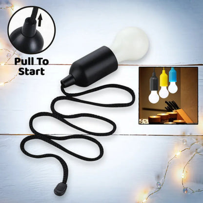 12899 1pcs led bulbs pull cord light hanging bulb wire drawstring black pendant lights - electronics