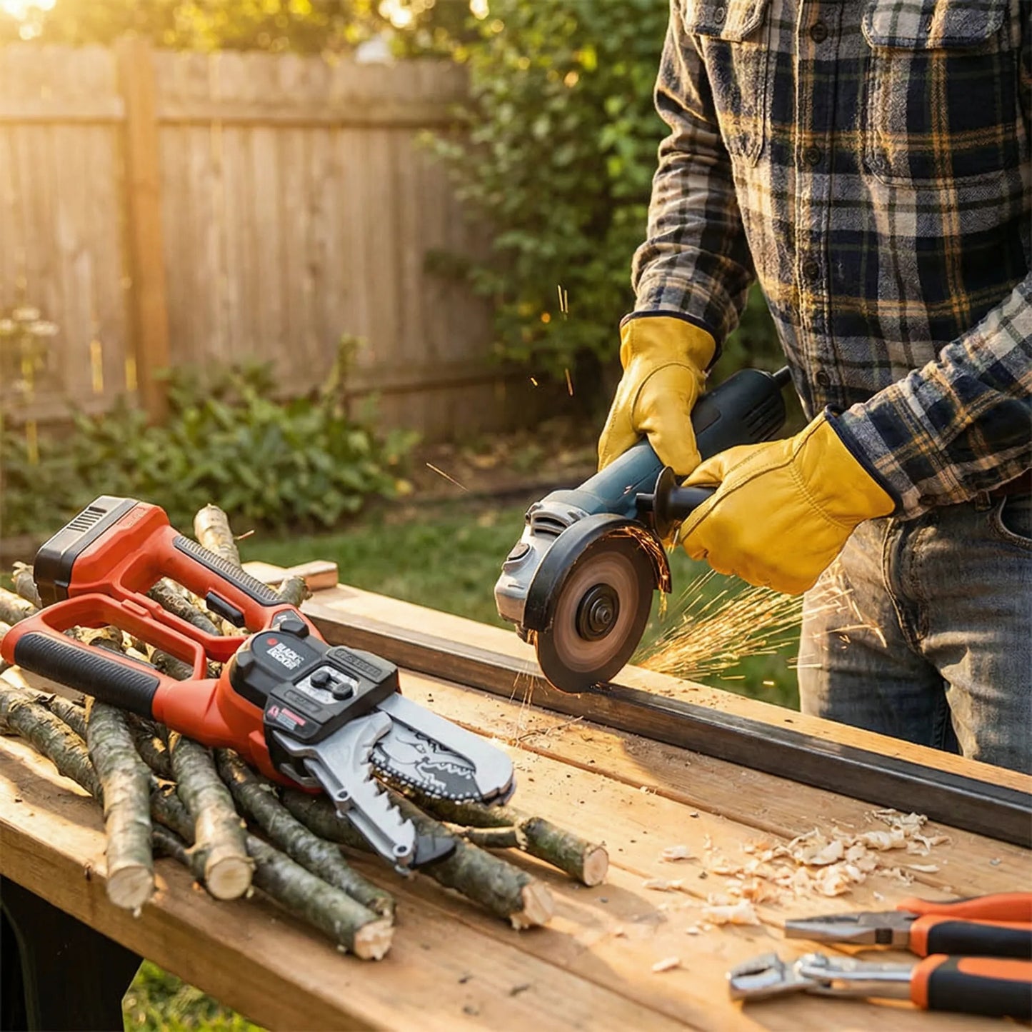 Heavy-Duty Leather Gardening Gloves