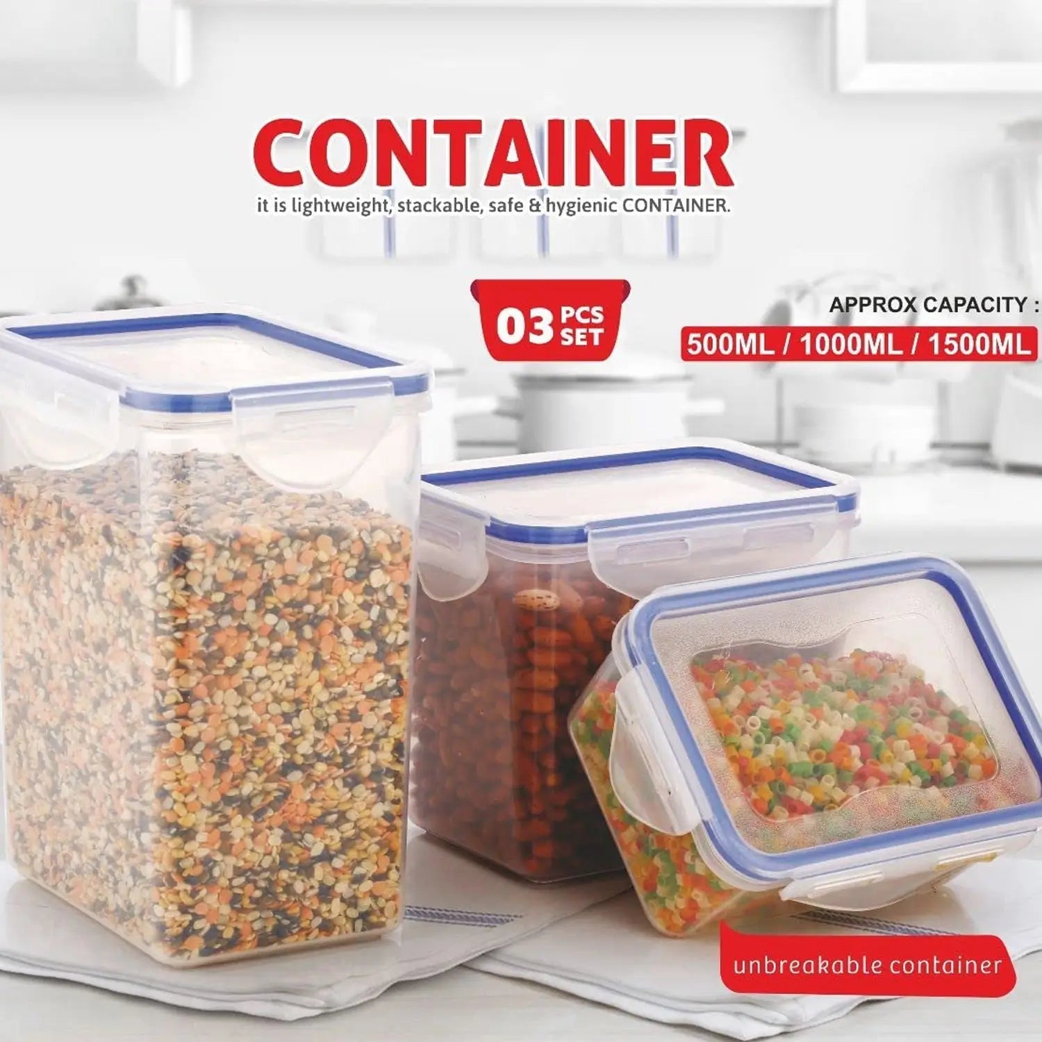 Airtight food storage containers