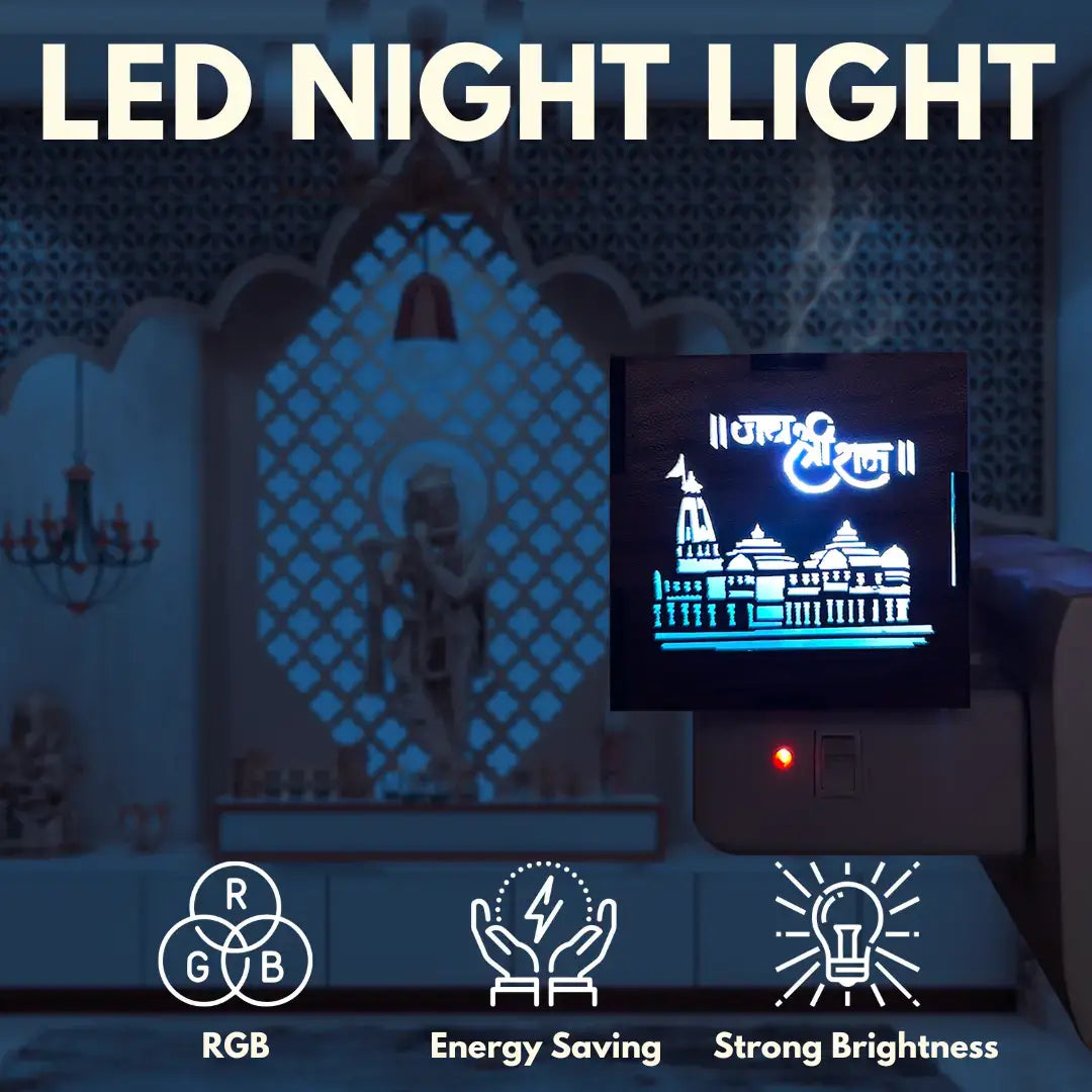 3-in-1 ram mandir aroma burner & night lamp