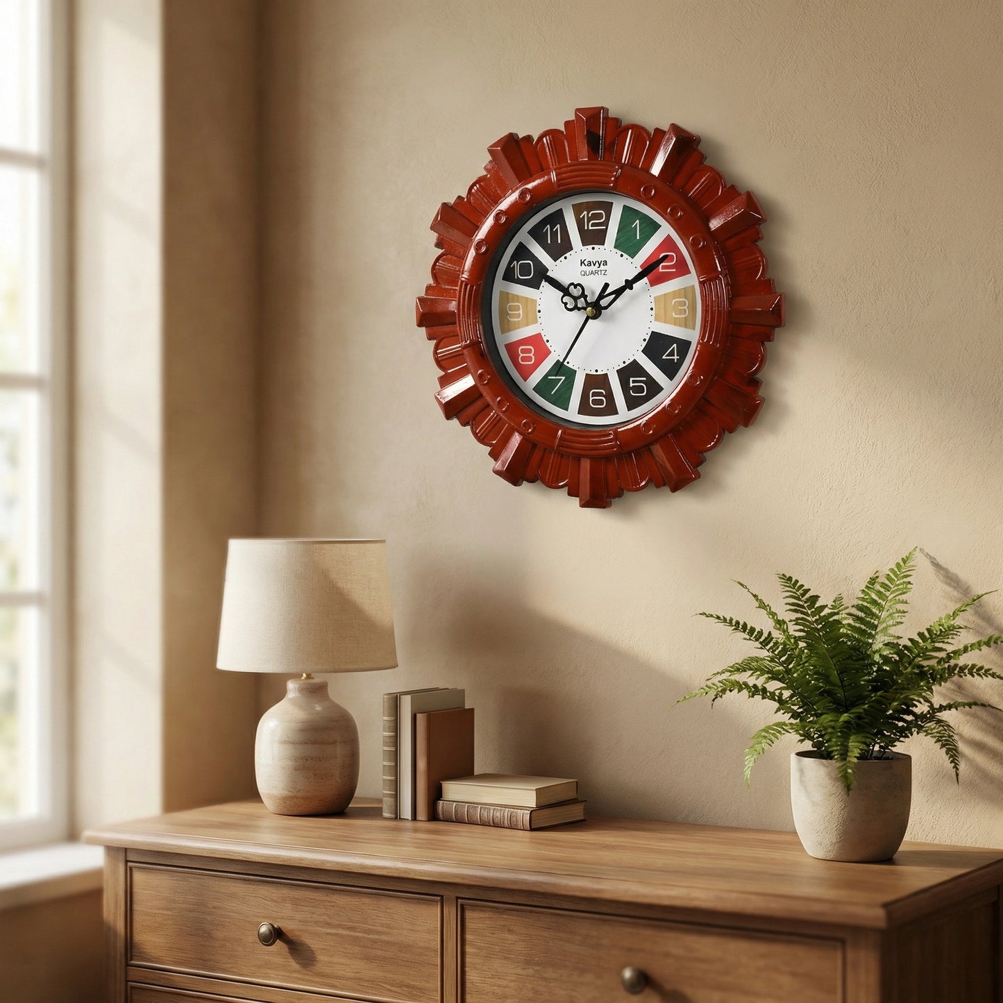 Wooden-Look Wall Clock