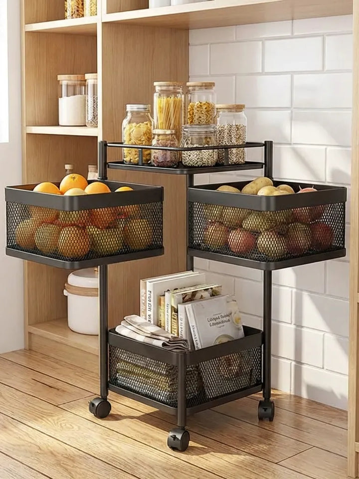 Metal Kitchen Storage Trolley