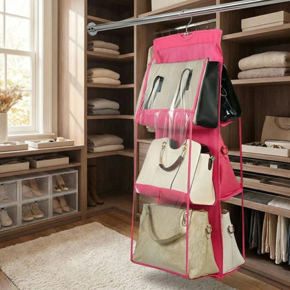 6-Pocket Hanging Purse Organizer
