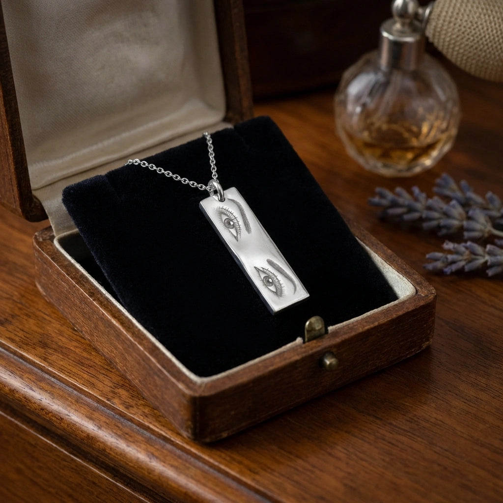 Custom Engraved Eye Necklace